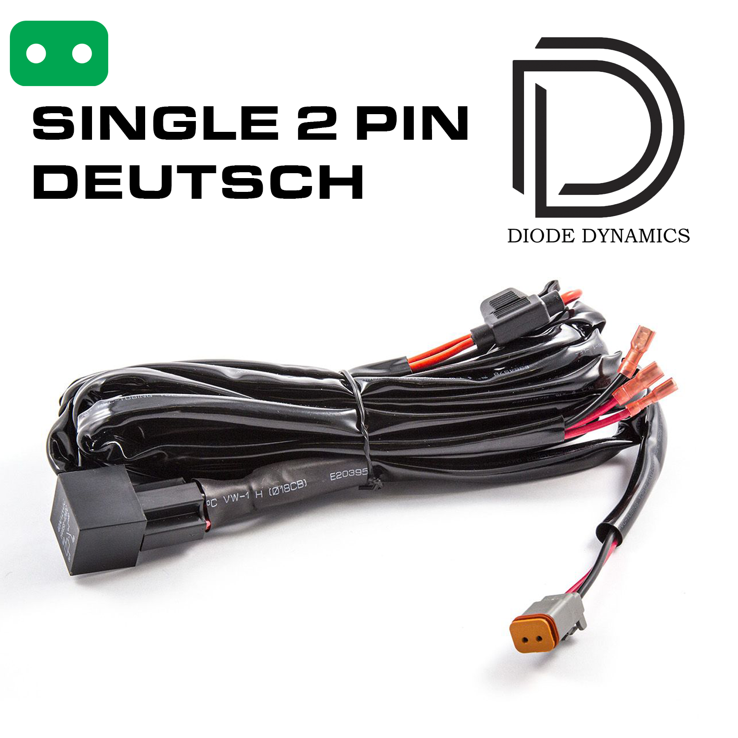 Diode Dynamics Heavy Duty 2 Pin Harness (Single Output)